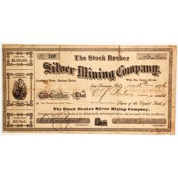 Stock Broker Silver Mining Company Stock   (88116)