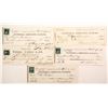 Image 1 : Five Territorial Comstock Mining Checks   (67015)
