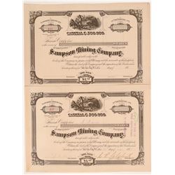 Sampson Mining Company Stock Certificates   (107204)