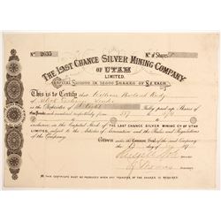 Last Chance Silver Mining Company of Utah Limited' Stock   (88041)