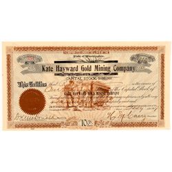 Kate Hayward Gold Mining Company Stock Certificate   (107096)