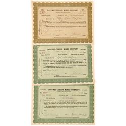 Calumet-Corbin Mines Company Stock Certificates   (104287)