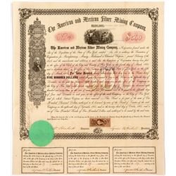 American & Mexican Silver Mining Company Mexican $500 Bond   (55037)