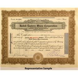 United Eastern Mines Corp. Stock Certificates   (50021)