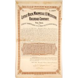 Little Rock, Maumelle & Western Railroad Bond   (84947)