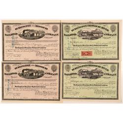 Burlington & Missouri River Railroad Co. Stock Certificates   (107380)