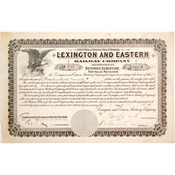 Lexington and Eatern Railway Debenture   (84956)