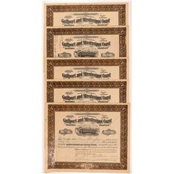 Gulfport & Mississippi Coast Traction Co. Stock Certificates   (107374)