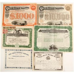 New York Railroad Stocks/Bonds (6)   (86961)