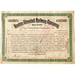 Boston Elevated Railway Company Receipt   (83127)