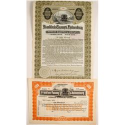 Frankford, Tacony & Holmesburg Street Railway Co. Stock and Bond   (75819)