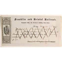 Franklin and Bristol Railroad stock   (75807)