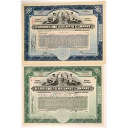 Harrisburg Railways Co. Stocks (2)   (106032)