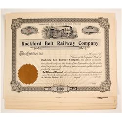 Rockford Belt Railway Company Stock Certificates (Illinois)   (79628)