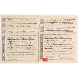 Stockbridge and Pittsfield Railroad Company Stock Certificates   (78761)