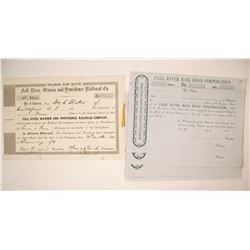 Two Types of Fall River RR Company Stock Certificates   (79669)