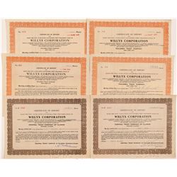 Willys Corporation Stock Certificates   (103507)