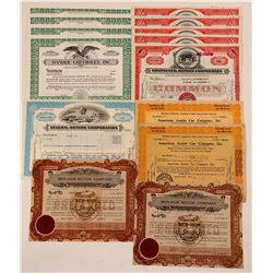 Automobile Stock Certificate Group   (107365)