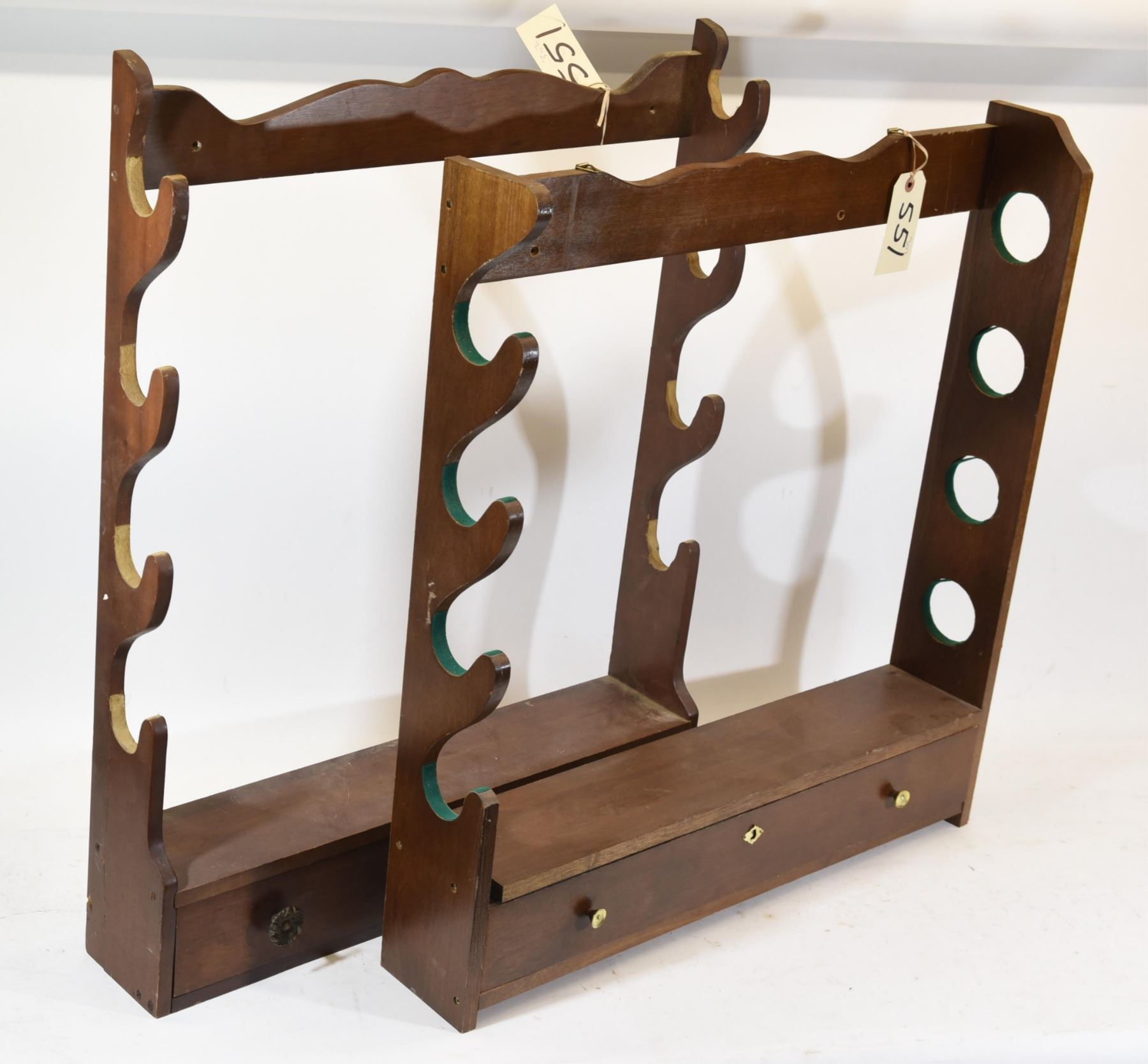 Four Vintage Wood Gun Racks