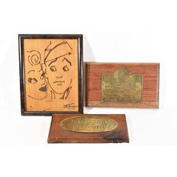 Wire art and Warning Plaques