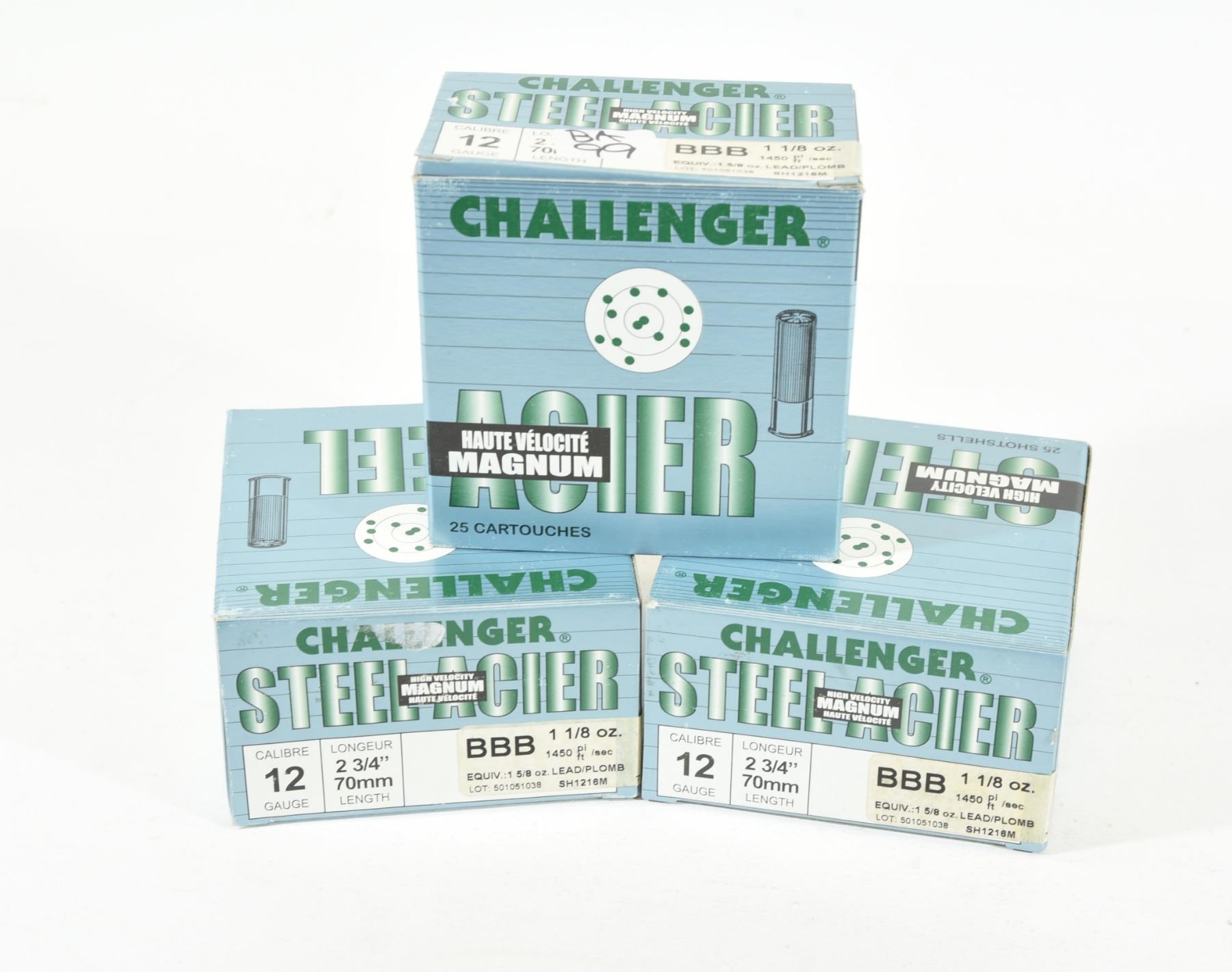 Three Boxes Challenger 12ga Shot Shells
