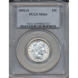 1892-O Barber Quarter Coin PCGS MS64