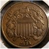 Image 1 : 1864 Large Motto Two Cent Coin
