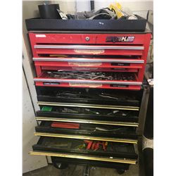 BLACK ROLLING TOOL CABINET & RED TOOL CABINET (INCLUDES ALL CONTENTS)