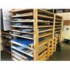 Image 1 : LARGE INVENTORY OF PLASTIC INCLUDING: 5 RACKS OF SHEETS OF PLASTIC  & APPROX 10 ROLLS OF