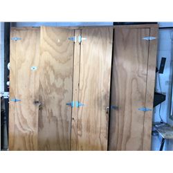 LARGE 4 DOOR CABINET WITH CONTENTS & HOLE SAWS