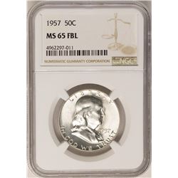 1957 Franklin Half Dollar Coin NGC MS65FBL