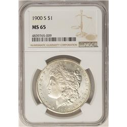 1900-S $1 Morgan Silver Dollar Coin NGC MS65