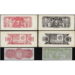 Lot of (6) Confederate States of America Chemicograph Notes