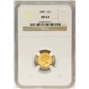 Image 1 : 1889 $1 Indian Princess Head Gold Dollar Coin NGC MS63