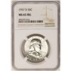 Image 1 : 1957-D Franklin Half Dollar Coin NGC MS65FBL