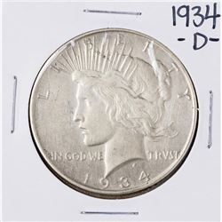 1934-D $1 Peace Silver Dollar Coin