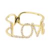 Image 1 : 14KT Yellow Gold "LOVE" 0.25 ctw Diamond Ring
