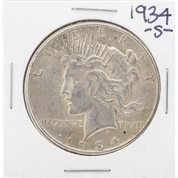 1934-S $1 Peace Silver Dollar Coin