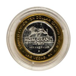 .999 Fine Silver MGM Grand Las Vegas $10 Limited Edition Gaming Token