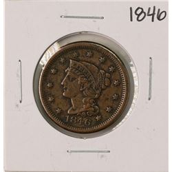 1846 Braided Hair Large Cent Coin