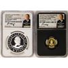 Image 1 : 1792-2017 Half Disme 1/10 oz. Gold & 1oz. Silver Medals NGC PF70 W/ Moy Signatur