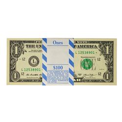 Pack of (100) Consecutive 2013 $1 Federal Reserve STAR Notes San Francisco