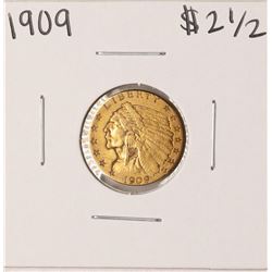 1909 $2 1/2 Indian Head Quarter Eagle Gold Coin