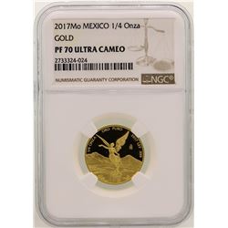 2017MO Mexico 1/4 Onza Gold Coin NGC PF70 Ultra Cameo