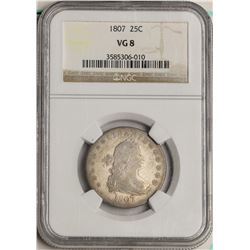 1807 Bust Quarter Coin NGC VG8