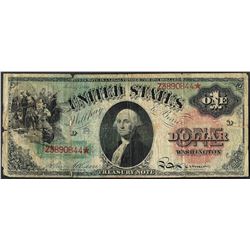 1869 $1 Rainbow Legal Tender Note Tape Repaired