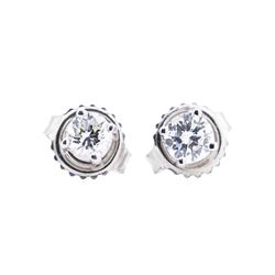 14KT White Gold 0.45 ctw Diamond Earrings