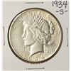 Image 1 : 1934-S $1 Peace Silver Dollar Coin
