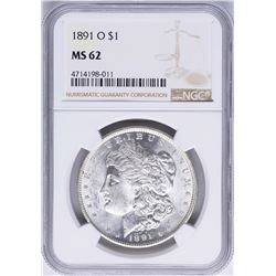 1891-O $1 Morgan Silver Dollar Coin NGC MS62