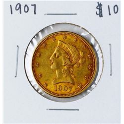 1907 $10 Liberty Head Eagle Gold Coin